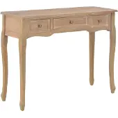 vidaXL Table de console et coiffeuse avec 3 tiroirs Marron