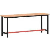 vidaXL Établi 200x55x81,5 cm bois massif hêtre et métal