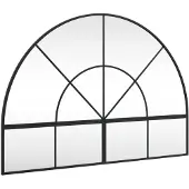 vidaXL Miroir mural noir 100x70 cm arche fer
