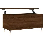 vidaXL Table basse marron imitation chêne 90x44,5x45 cm Bois composite