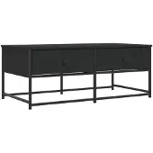 vidaXL Table basse noire 100x51x40 cm Bois composite