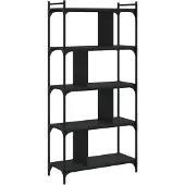 vidaXL Bibliothèque 5 niveaux noir 76x32x158 cm bois d'ingénierie
