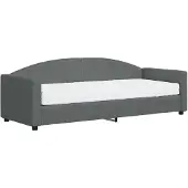 vidaXL Lit de jour avec matelas gris foncé 80x200 cm Tissu