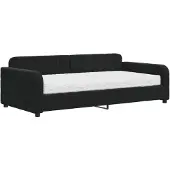 vidaXL Lit de jour avec matelas noir 100x200 cm velours
