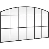 vidaXL Miroir mural noir 100x60 cm arche fer