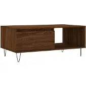 vidaXL Table basse marron imitation chêne 90x50x36,5 cm Bois composite