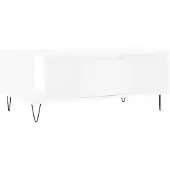vidaXL Table basse blanche 90x50x36,5 cm Bois composite