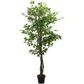 vidaXL Ficus artificiel 378 feuilles 80 cm vert