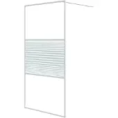 vidaXL Paroi de douche pour passage piétonnier blanc 100x195 cm ESG-verre clair