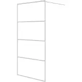 vidaXL Paroi de douche pour passage piétonnier blanc 100x195 cm ESG-verre clair