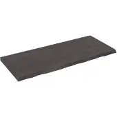 vidaXL Dessus de table marron foncé bois chêne massif traité