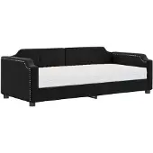 vidaXL Lit de jour avec matelas Noir 80x200 cm Tissu