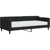 vidaXL Lit de jour avec matelas Noir 90x200 cm Tissu