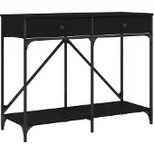 vidaXL Table console noir 100x39x78,5 cm bois d'ingénierie