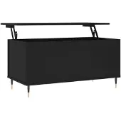 vidaXL Table basse noire 90x44,5x45 cm Bois composite