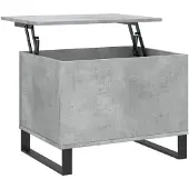 vidaXL Table basse gris béton 60x44,5x45 cm Bois composite
