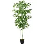 vidaXL Bambou artificiel 240 feuilles 80 cm vert