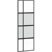 vidaXL Porte coulissante noire 76x205 cm verre trempé et aluminium