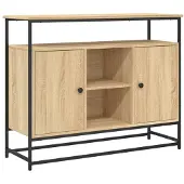 vidaXL Sideboard chêne Sonoma 100x35x80 cm bois composite