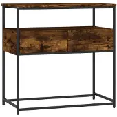 vidaXL Table console chêne fumé 75x40x75 cm bois d'ingénierie