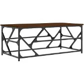 vidaXL Table basse marron imitation chêne 100x50x40 cm Bois composite
