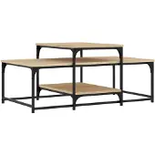 vidaXL Table basse chêne Sonoma 102x60x45 cm Bois composite