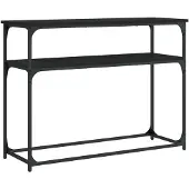 vidaXL Table console noir 100x35,5x75 cm bois d'ingénierie
