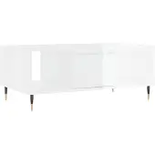 vidaXL Table basse blanc brillant 90x50x36,5 cm Bois composite