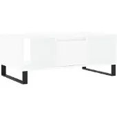 vidaXL Table basse Blanc 90x50x36,5 cm Bois d'ingénierie