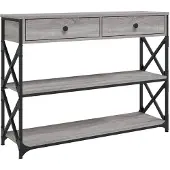 Super Merchant Table console sonoma gris 100x28x75 cm bois d'ingénierie