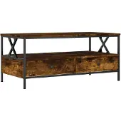 vidaXL Table basse chêne fumé 100x51x45 cm bois composite