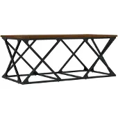 vidaXL Table basse marron imitation chêne 100x49x40 cm Bois composite