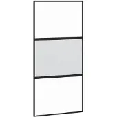 vidaXL Porte coulissante noire 102,5x205 cm verre trempé et aluminium