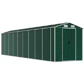 vidaXL Abri de jardin vert 191x810x198 cm Acier galvanisé