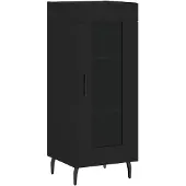 vidaXL Sideboard Noir 34,5x34x90 cm Bois composite