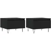 vidaXL Tables basses 2 pièces noir 50x46x35 cm bois composite