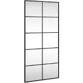 vidaXL Miroir mural noir 50x100 cm rectangulaire fer