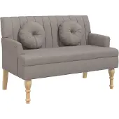 vidaXL Banc avec coussins taupe 113x64,5x75,5 cm tissu