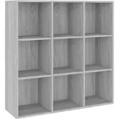 vidaXL Armoire à livres sonoma gris 98x29x97,5 cm