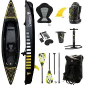 Yellowv Kayak Inflatable Kayak Noir 350 x 85 cm