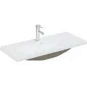vidaXL Lavabo encastré avec robinet 91x39x18 cm Céramique blanche