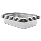 vidaXL Récipients Gastronorm 4 pcs GN 1/1 100 mm acier inoxydable