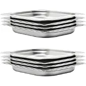 vidaXL Récipients Gastronorm 8 pcs GN 1/2 40 mm acier inoxydable