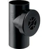 Geberit GE PE Pièce de raccordement pour conduites verticales, 90 degrés, d 160, avec capuchon de fermeture, 369451, 1 pièce.