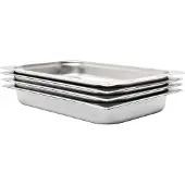 vidaXL Récipients Gastronorm 4 pcs. GN 1/1 65 mm acier inoxydable
