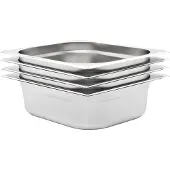 vidaXL Récipients Gastronorm 4 pcs. GN 1/2 100 mm acier inoxydable