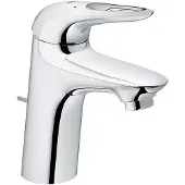 GROHE Eurostyle Mitigeur monocommandé pour lavabo, S-Size, saillie 110mm, vidage à tirette, Zero, manette ouverte, 23564003