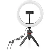 Nedis Rlstnd100bk 2700-6700k Ring Light Argenté
