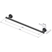 Plieger Como handdoekbeugel magnetisch 550mm mat zwart