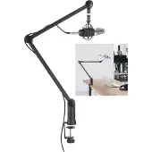 VDD Gaming Bras de microphone professionnel réglable pour vlogging podcasting broadcasting gaming